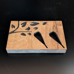 Support Bois Gravé 2 Berlingots