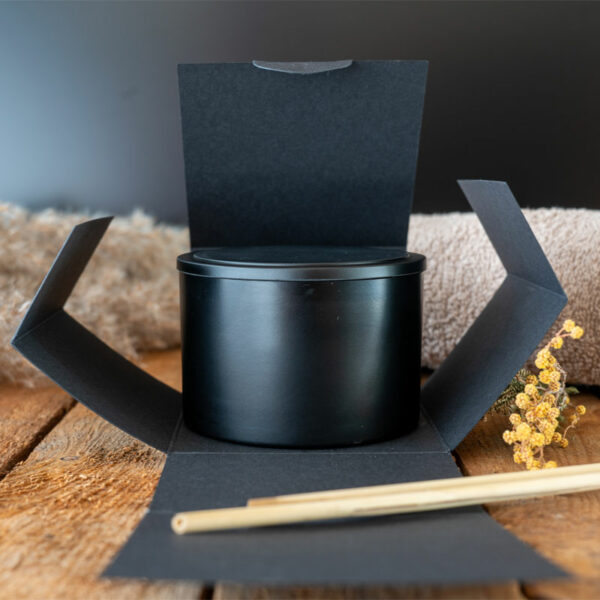 Bougie étui noir mat 120 grs – Image 2