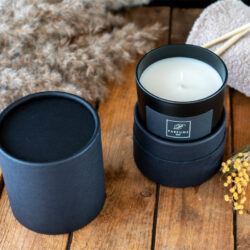 Bougie boite à gorge noire 180 grs