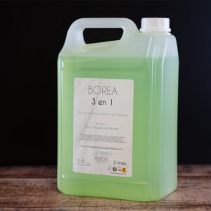 Gel douche Mains, Corps et cheveux  Borea en bidon de 5 litres