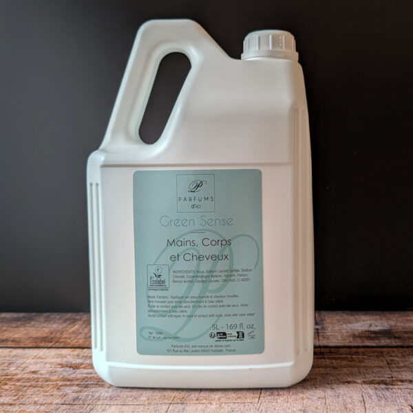 Gel douche Mains, Corps et cheveux  Green Sense Ecolabel en bidon de 5 litres – Image 2
